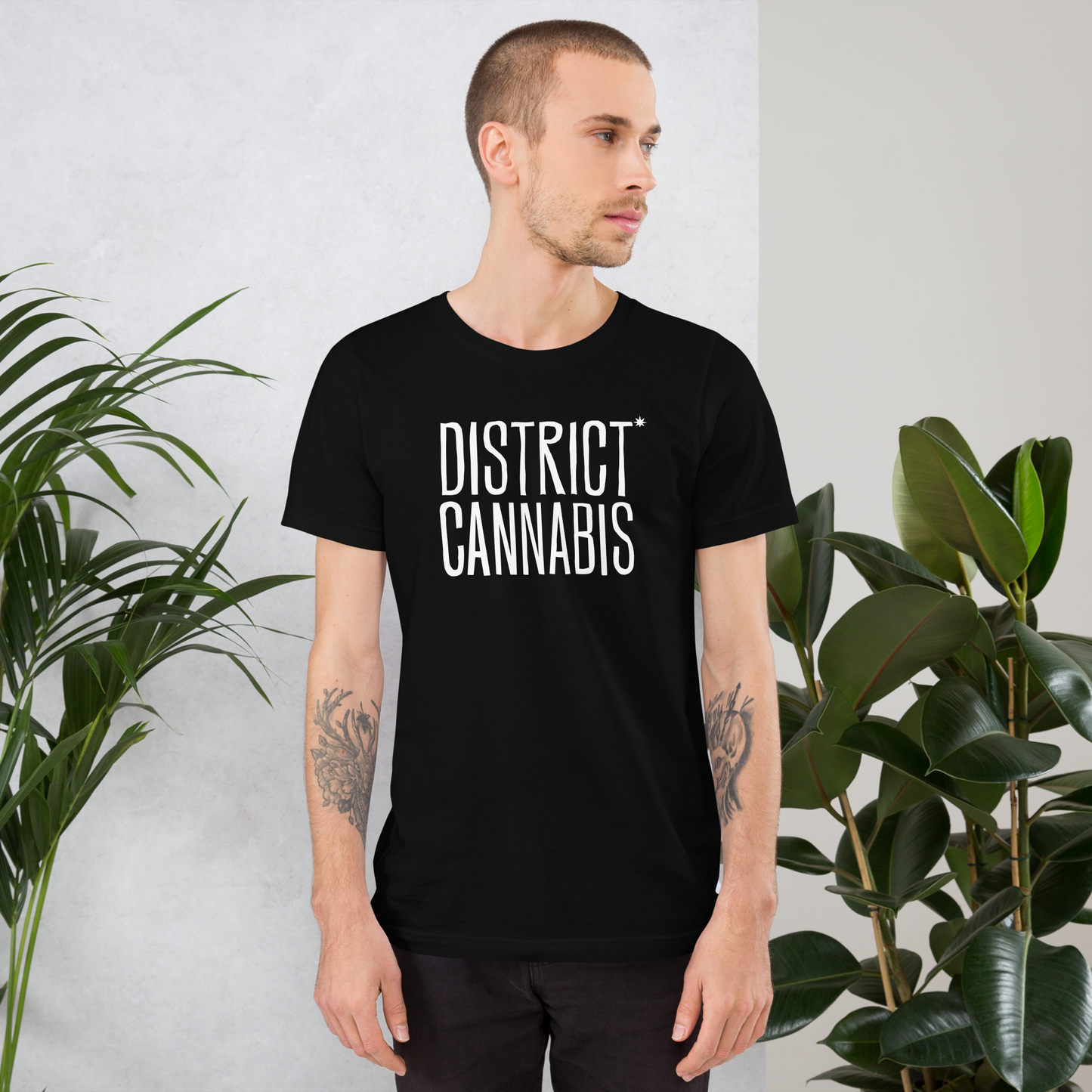 
                  
                    District Cannabis Stacked Logo t-shirt
                  
                