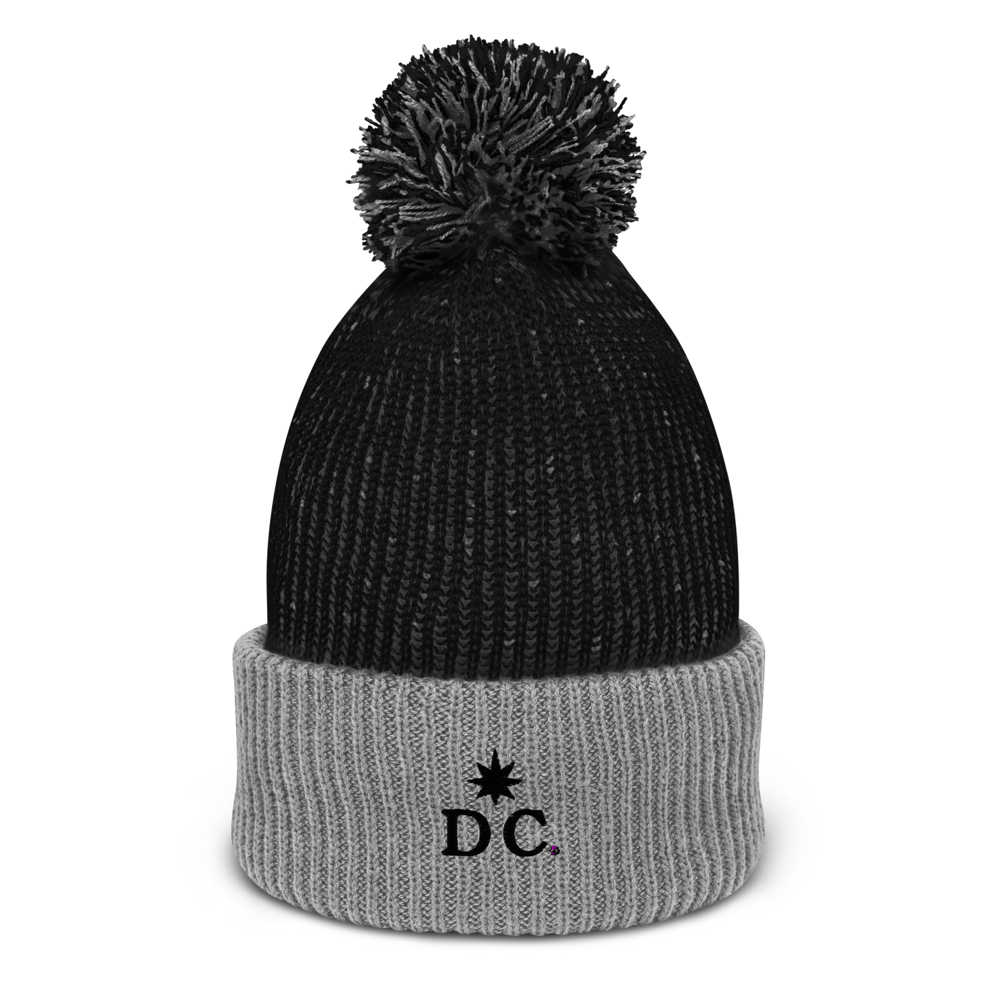 
                  
                    Lettermark Pom-Pom Beanie - Black/Grey
                  
                